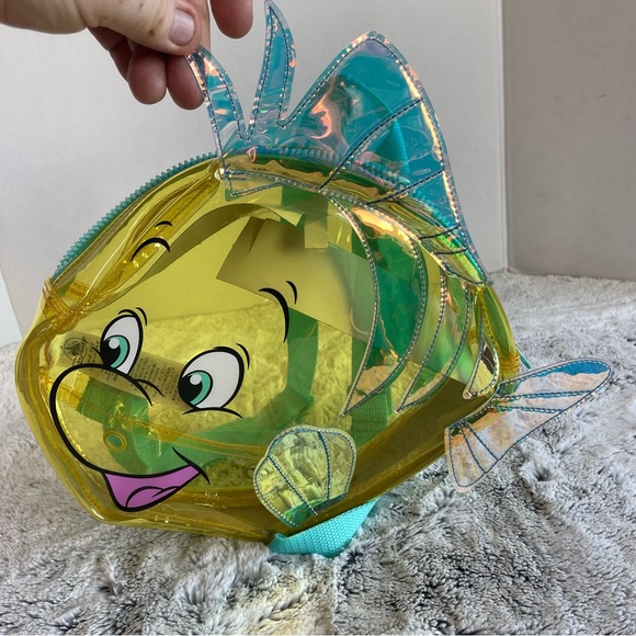 Disney Retired Flounder Backpack with Teal Straps